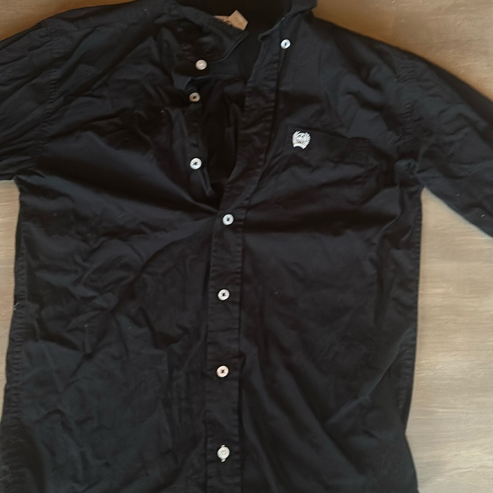 Cinch black button up show shirt